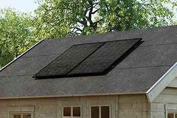 Yuma Roof 800 Mini PV Anlage für Gartenhaus mit Bitumendach inklusive Halterung 800 W Solarpanele_W350