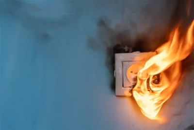 Leitungsbrand durch zu hohem Strom - thermische Belastung von Kabel