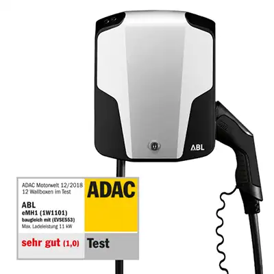 ABL eMH1 1W1101 Wallbox zum Laden von Elektroautos ADAC Test Sehr gut Kopie